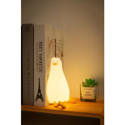 Lying Duck" Silicone Night Light with Phone Stand - Фото № 9