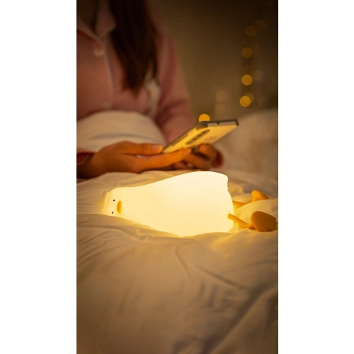 Lying Duck" Silicone Night Light with Phone Stand - Фото № 10