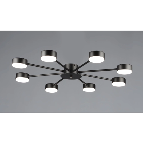 Ceiling Chandelier 8-light VALESO N6710/8, GX53 base, Black
