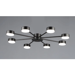 Ceiling Chandelier 8-light VALESO N6710/8, GX53 base, Black