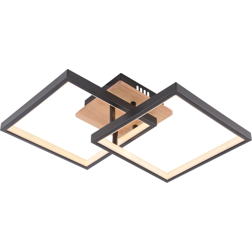Ceiling Chandelier LED VALESO DK6589-2 Modern 41W Black+Wood - Фото № 4