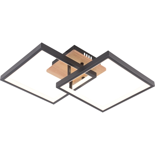 Ceiling Chandelier LED VALESO DK6589-2 Modern 41W Black+Wood - Фото № 3
