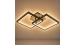 Ceiling Chandelier LED VALESO DK6589-2 Modern 41W Black+Wood - Фото №1