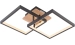 Ceiling Chandelier LED VALESO DK6589-2 Modern 41W Black+Wood - Фото № 4