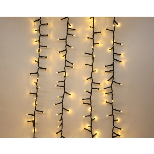 LED String Light VALESO "Firework" Multi-mode, 200 LEDs, 2.3 m, Warm White Light, Green Wire - Фото № 1