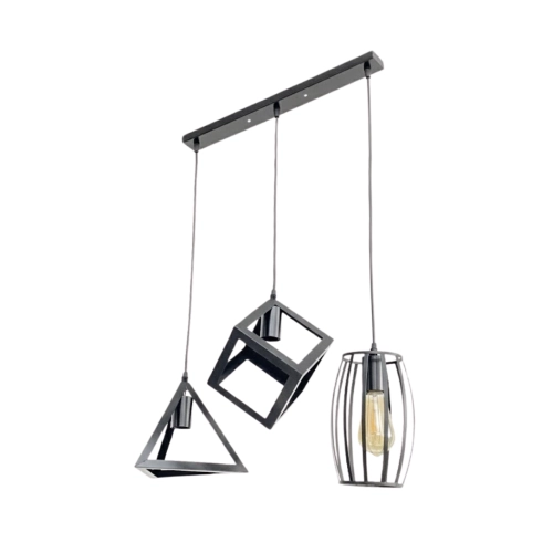 Pendant Lamp 3 Lights VALESO TY127-3  Black E27