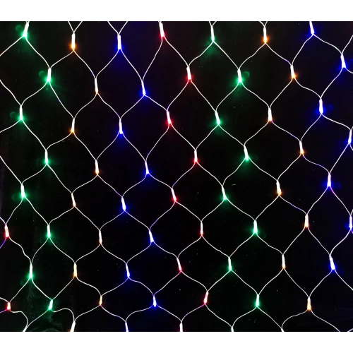Garland Net New Year LED VALESO 160 RGB 1.2x1.5 m 8 modes Green wire LKS5048