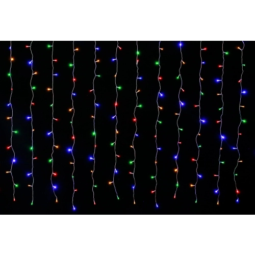 Garland Curtain LED VALESO 144 RGB 3x2 m 8 modes Clear wire LKS5053