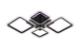 Ceiling Chandelier LED VALESO Acrylic/Metal Black 112W 2966/2+2