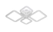 Ceiling Chandelier LED VALESO Acrylic/Metal White 84W 2966/2+2 - Фото № 2