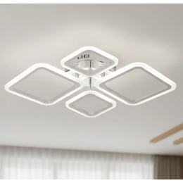 Ceiling Chandelier LED VALESO Steel/Acrylic White 100W 2055/2+2