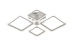 Ceiling Chandelier LED VALESO Steel/Acrylic White 100W 2055/2+2 - Фото № 2