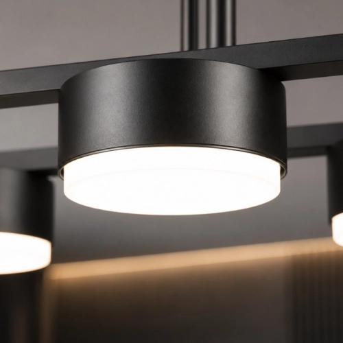 Ceiling Chandelier LED 6-light VALESO N6720/6 GX53 Black + Wood N6720/6 - Фото № 2