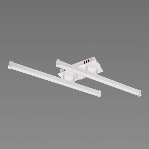 LED Ceiling Chandelier VALESO 2-Bulb 20W White Gold Steel Acrylic YH1310/2 - Фото № 1