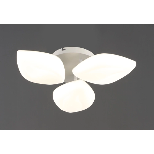 LED Ceiling Chandelier VALESO 3-Bulb 36W White Steel Acrylic 3000K+6500K YH1411/3