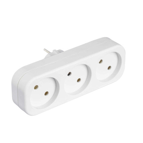 Network splitter 3-seater without grounding direct white TW-1003