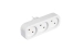 Network splitter 3-seater without grounding direct white TW-1003