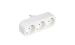 Network splitter 3-seater with grounding straight white TW-1004
