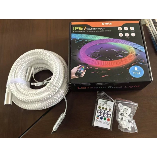 VALESO 5m 250LED RGB smart braided LED strip with remote control and app control - Фото № 2
