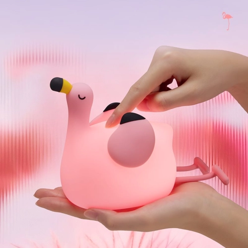 Silicone LED Touch Night Light Flamingo VALESO A049 for Bedroom Rechargeable Pink - Фото № 4
