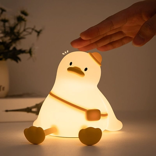 Silicone LED Touch Night Light Duckling VALESO A050 for Bedroom Rechargeable White - Фото № 2