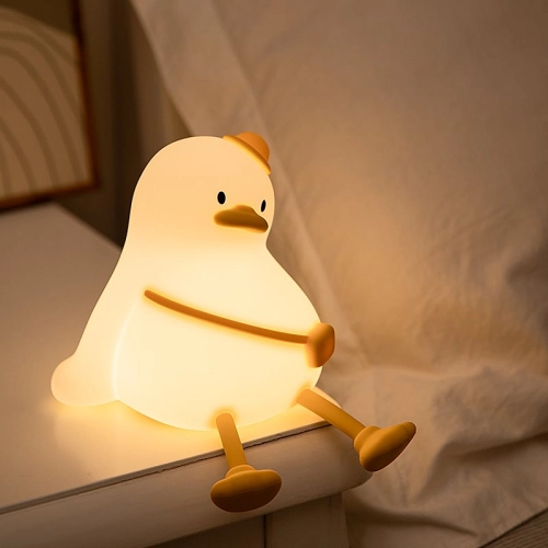 Silicone LED Touch Night Light Duckling VALESO A050 for Bedroom Rechargeable White - Фото № 3