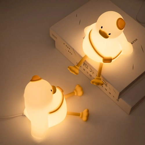 Silicone LED Touch Night Light Duckling VALESO A050 for Bedroom Rechargeable White - Фото № 7