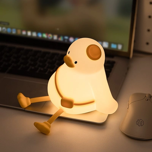 Silicone LED Touch Night Light Duckling VALESO A050 for Bedroom Rechargeable White - Фото № 9