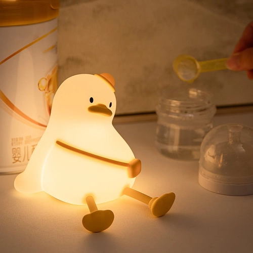 Silicone LED Touch Night Light Duckling VALESO A050 for Bedroom Rechargeable White - Фото № 10