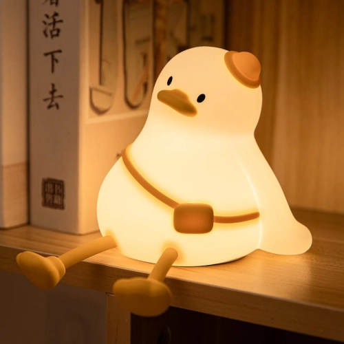 Silicone LED Touch Night Light Duckling VALESO A050 for Bedroom Rechargeable White