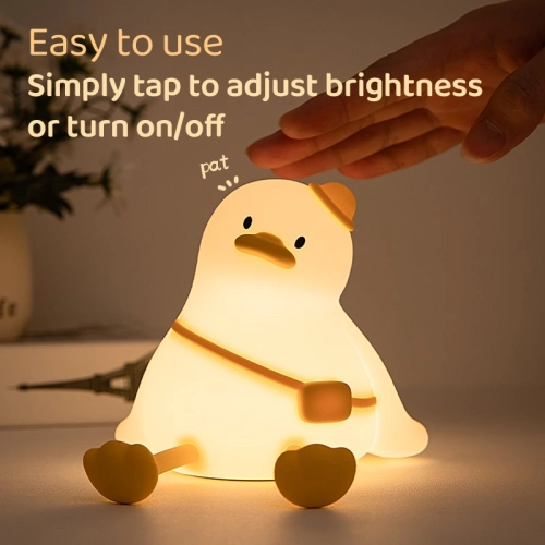 Silicone LED Touch Night Light Duckling VALESO A050 for Bedroom Rechargeable White - Фото № 17
