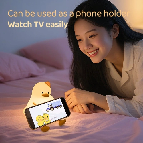Silicone LED Touch Night Light Duckling VALESO A050 for Bedroom Rechargeable White - Фото № 20