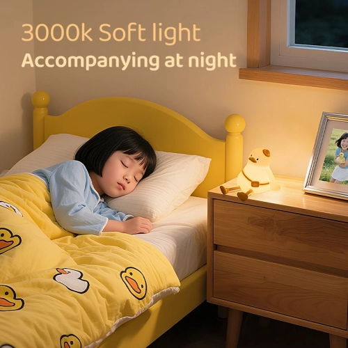 Silicone LED Touch Night Light Duckling VALESO A050 for Bedroom Rechargeable White - Фото № 21