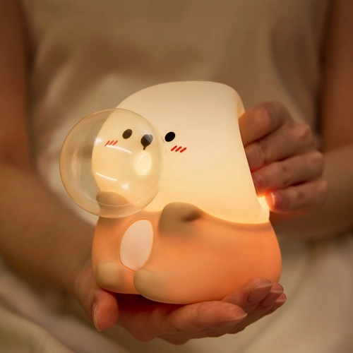 Silicone LED Touch Night Light Otter VALESO A066 for Bedroom Soft Toy Light - Фото № 2