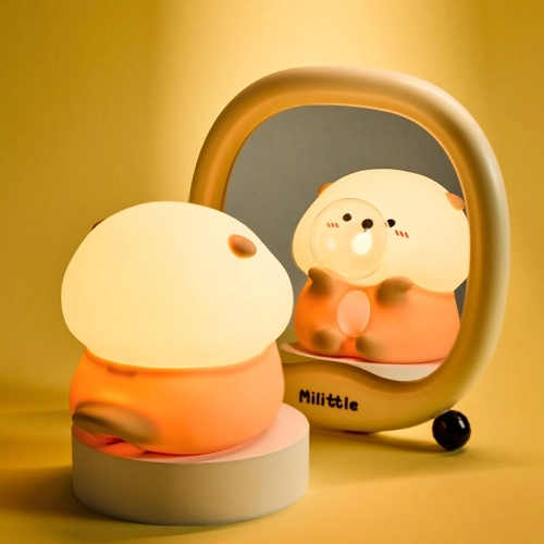 Silicone LED Touch Night Light Otter VALESO A066 for Bedroom Soft Toy Light - Фото № 4