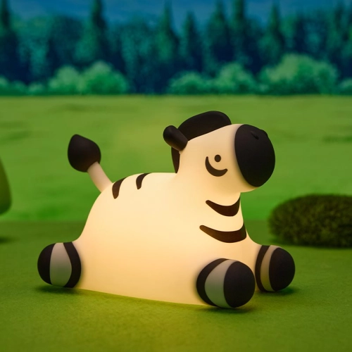 Silicone LED Touch Night Light Zebra VALESO A067 for Bedroom Soft Toy Light - Фото № 1