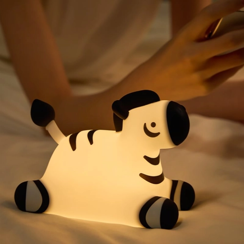 Silicone LED Touch Night Light Zebra VALESO A067 for Bedroom Soft Toy Light - Фото № 3