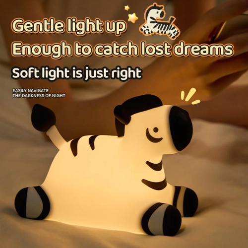 Silicone LED Touch Night Light Zebra VALESO A067 for Bedroom Soft Toy Light - Фото № 4