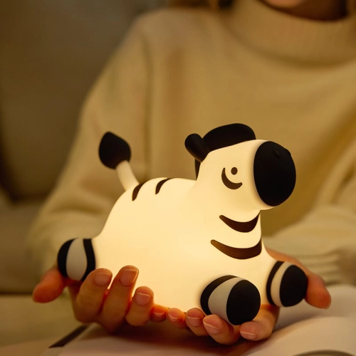 Silicone LED Touch Night Light Zebra VALESO A067 for Bedroom Soft Toy Light - Фото № 6