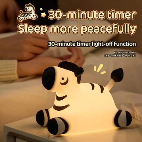 Silicone LED Touch Night Light Zebra VALESO A067 for Bedroom Soft Toy Light - Фото № 11