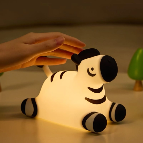 Silicone LED Touch Night Light Zebra VALESO A067 for Bedroom Soft Toy Light - Фото № 8
