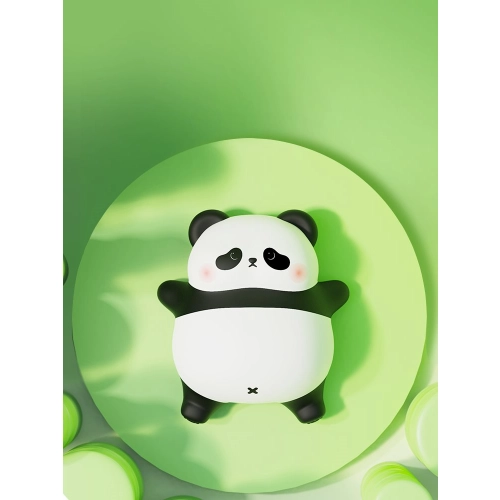 Silicone touch night light toy Lying panda A008 VALESO kids bedroom lamp white-black - Фото № 3