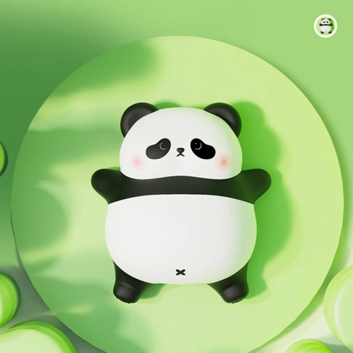 Silicone touch night light toy Lying panda A008 VALESO kids bedroom lamp white-black - Фото № 13