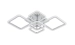 Ceiling LED Chandelier for Living Room and Bedroom VALESO 2055/5 Chrome 128W
