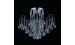 Crystal ceiling chandelier with 5 shades VALESO 106-500 CH for living room and bedroom Chrome