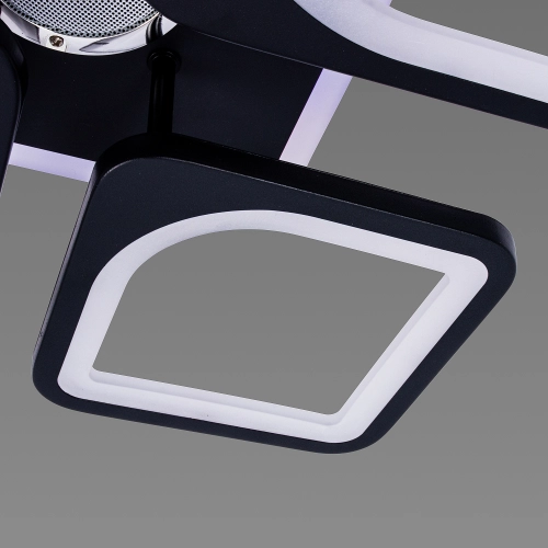 LED Ceiling Light with Bluetooth Speaker and RGB Backlight for Bedroom and Living Room VALESO YZD1267 Black - Фото № 7