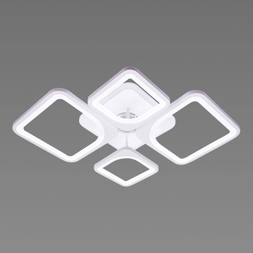 LED Ceiling Light with Bluetooth Speaker and RGB Backlight for Bedroom and Living Room VALESO YZD1267 White - Фото № 3