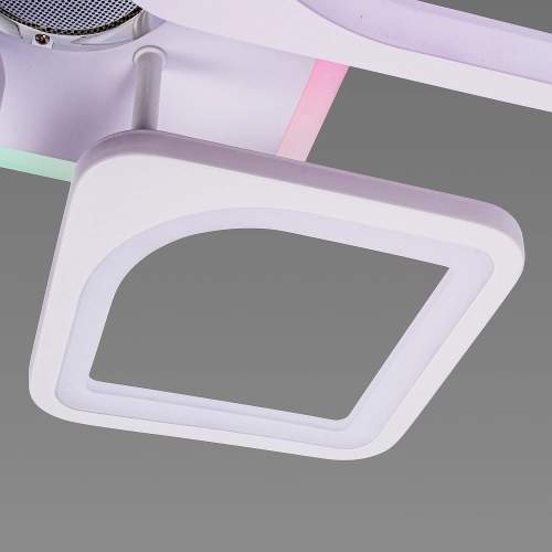 LED Ceiling Light with Bluetooth Speaker and RGB Backlight for Bedroom and Living Room VALESO YZD1267 White - Фото № 7