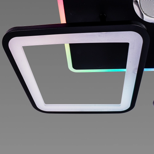 LED Ceiling Light with Bluetooth Speaker and RGB Backlight for Living Room and Bedroom VALESO YZD1268 Black - Фото № 7