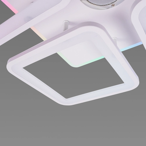 LED Ceiling Light with Bluetooth Speaker and RGB Backlight for Living Room and Bedroom VALESO YZD1268 White - Фото № 7